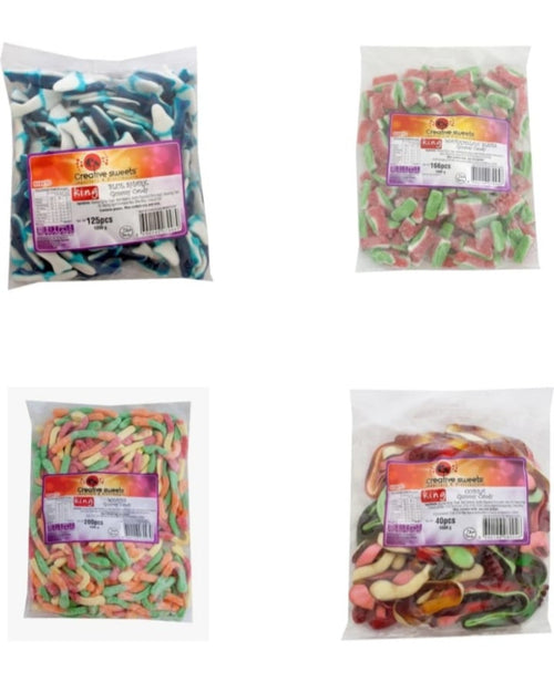 Assorted gummy candy product assortment