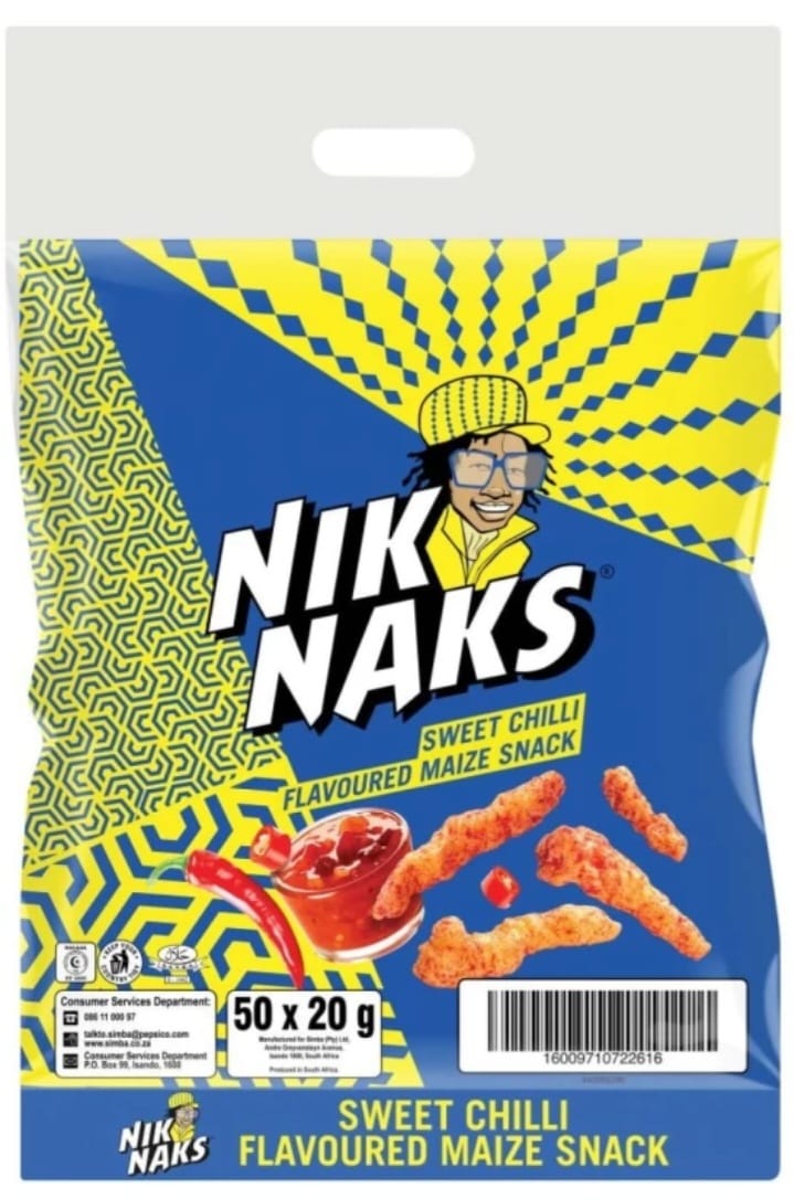 NikNaks Sweet Chilli Flavoured Maize Snack 20g – Pack of 50