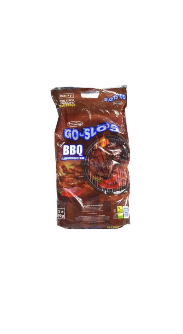 Go-Slo's BBQ Flavoured Potato Chips 100g – Pack of 12