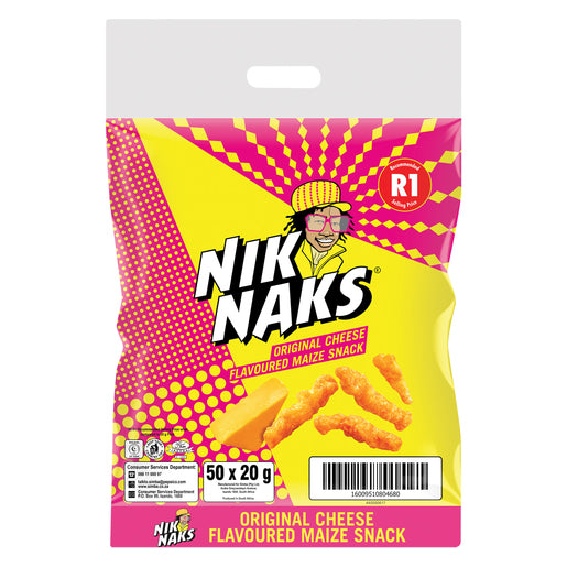 Simba NikNaks Original Cheese Flavoured Maize Snack 50 x 20 g